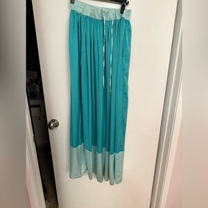 Elegant Teal Maxi Skirt Beautiful Maxi Skirt Zara green blue M